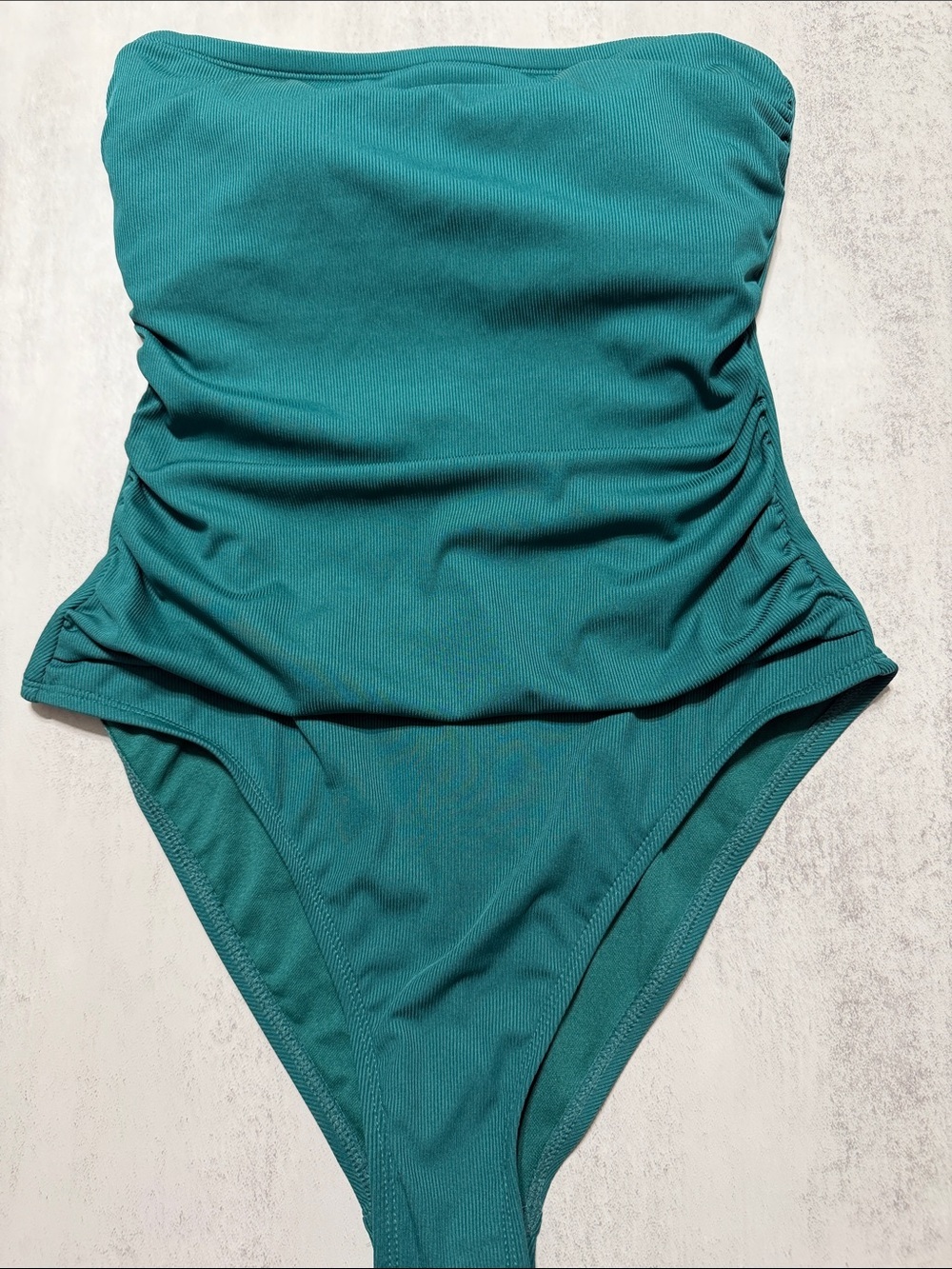 Shade & Shore Teal Strapless One-Piece Swimsuit